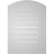 Ekena Millwork Arch Top Surface Mount PVC Gable Vent: Non-Functional, w/ 3-1/2"W x 1"P Standard Frame, 20"W x 26"H GVPAR20X2601SN - alternate 3